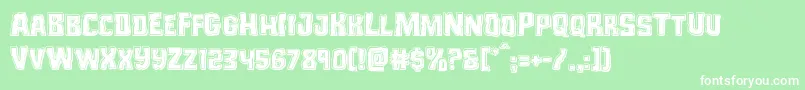 Monsterhunterbevel Font – White Fonts on Green Background