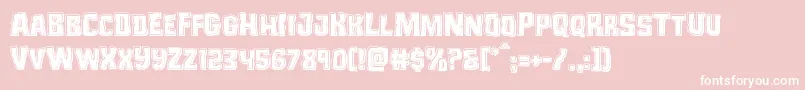 Monsterhunterbevel Font – White Fonts on Pink Background