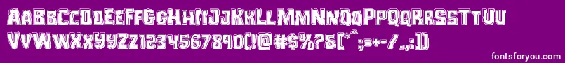 Monsterhunterbevel Font – White Fonts on Purple Background