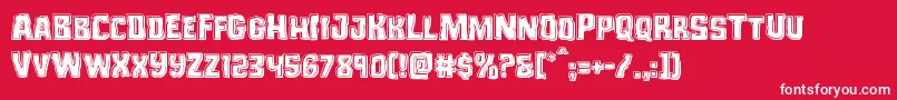 Monsterhunterbevel Font – White Fonts on Red Background