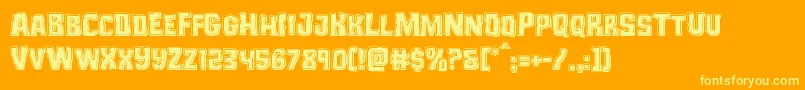 Monsterhunterbevel Font – Yellow Fonts on Orange Background