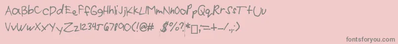 フォントMikee – ピンクの背景に灰色の文字