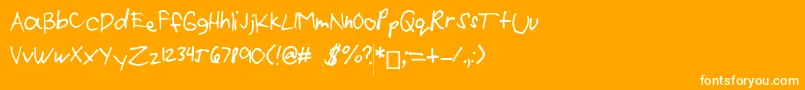 フォントMikee – オレンジの背景に白い文字