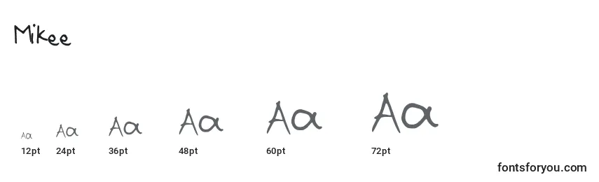 Mikee Font Sizes