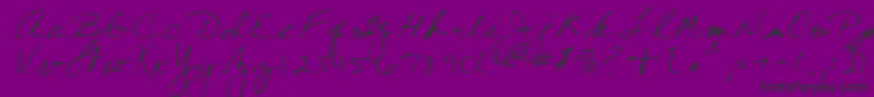 WendyRegular Font – Black Fonts on Purple Background