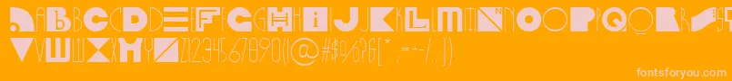 LinotypefunnybonesOne Font – Pink Fonts on Orange Background