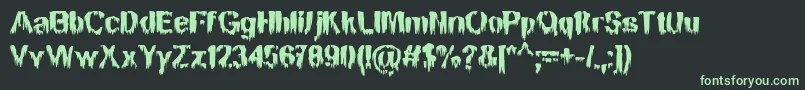 BnMansonNights Font – Green Fonts on Black Background