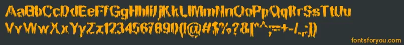 BnMansonNights Font – Orange Fonts on Black Background