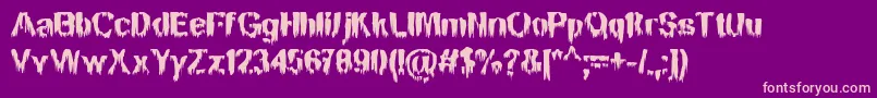 BnMansonNights Font – Pink Fonts on Purple Background