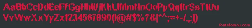 BnMansonNights Font – Red Fonts on Black Background