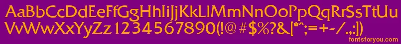 QuadratserialLightRegular Font – Orange Fonts on Purple Background