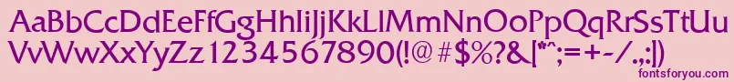 QuadratserialLightRegular Font – Purple Fonts on Pink Background