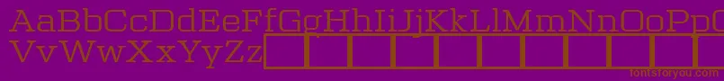 Czcionka TrettonSerifDafontExclusiveVersion – brązowe czcionki na fioletowym tle