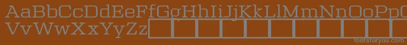 Weitere Informationen zur TrettonSerifDafontExclusiveVersion-Schriftart TrettonSerifDafontExclusiveVersion-Schriftart – Graue Schriften auf braunem Hintergrund