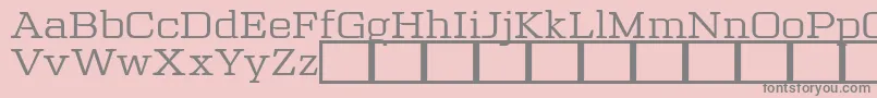 TrettonSerifDafontExclusiveVersion-Schriftart – Graue Schriften auf rosa Hintergrund