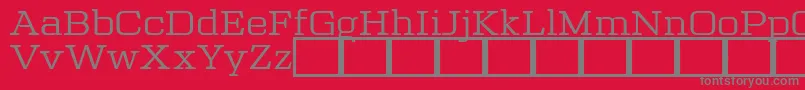 TrettonSerifDafontExclusiveVersion Font – Gray Fonts on Red Background
