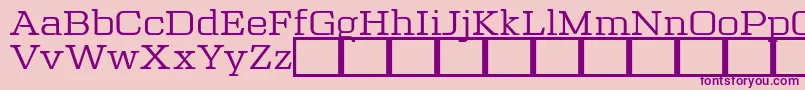 TrettonSerifDafontExclusiveVersion-Schriftart – Violette Schriften auf rosa Hintergrund