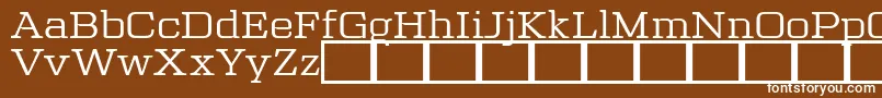 Шрифт TrettonSerifDafontExclusiveVersion – белые шрифты на коричневом фоне