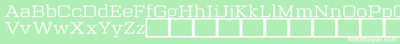 フォントTrettonSerifDafontExclusiveVersion – 緑の背景に白い文字