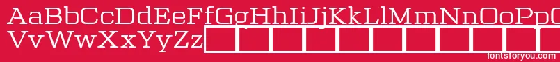 TrettonSerifDafontExclusiveVersion Font – White Fonts on Red Background