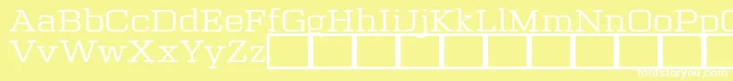TrettonSerifDafontExclusiveVersion Font – White Fonts on Yellow Background
