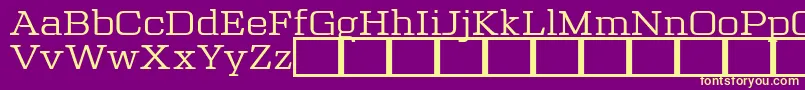 TrettonSerifDafontExclusiveVersion Font – Yellow Fonts on Purple Background