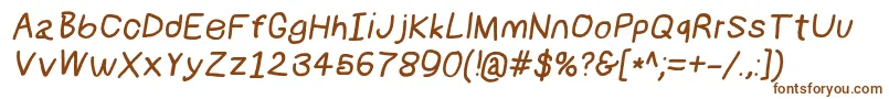 Numbbunnybdit Font – Brown Fonts on White Background