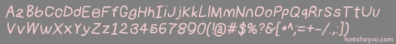 Numbbunnybdit Font – Pink Fonts on Gray Background