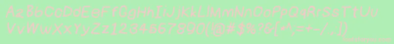 Numbbunnybdit Font – Pink Fonts on Green Background