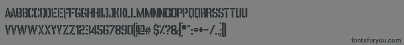 ItomiVincaStencil Font – Black Fonts on Gray Background