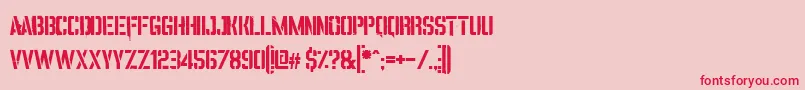 ItomiVincaStencil Font – Red Fonts on Pink Background