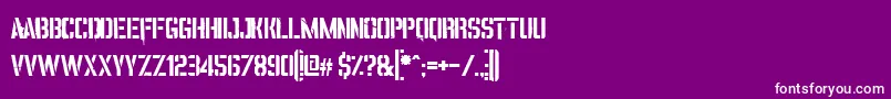 ItomiVincaStencil Font – White Fonts on Purple Background