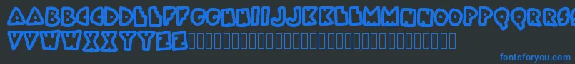 Bokai Font – Blue Fonts on Black Background