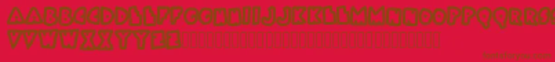 Bokai Font – Brown Fonts on Red Background