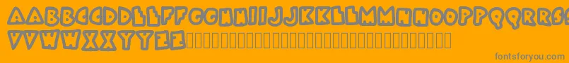 Fonte Bokai – fontes cinzas em um fundo laranja