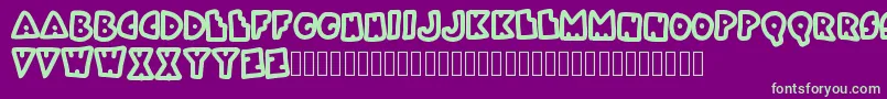 Bokai Font – Green Fonts on Purple Background