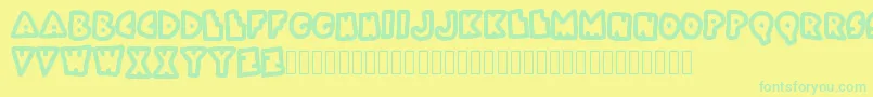 Bokai Font – Green Fonts on Yellow Background