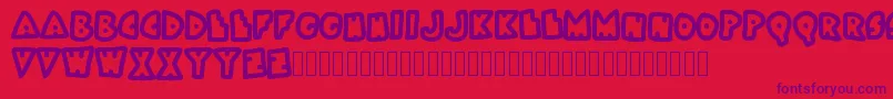 Bokai Font – Purple Fonts on Red Background