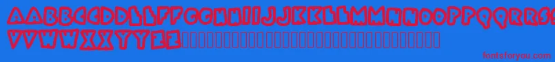 Bokai Font – Red Fonts on Blue Background