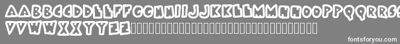 フォントBokai – 灰色の背景に白い文字