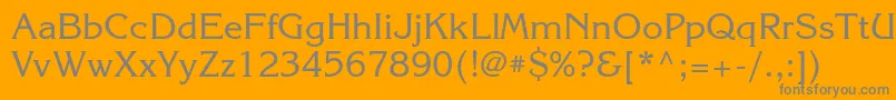 フォントKorinnagtt – オレンジの背景に灰色の文字