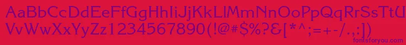 Korinnagtt Font – Purple Fonts on Red Background