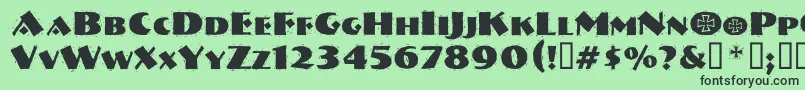 Vtnervouzreichrank Font – Black Fonts on Green Background