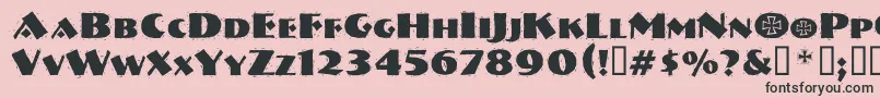 Vtnervouzreichrank Font – Black Fonts on Pink Background