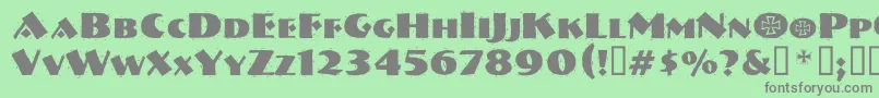 Vtnervouzreichrank Font – Gray Fonts on Green Background