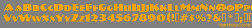 Vtnervouzreichrank Font – Orange Fonts on Gray Background