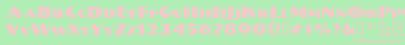 Vtnervouzreichrank Font – Pink Fonts on Green Background