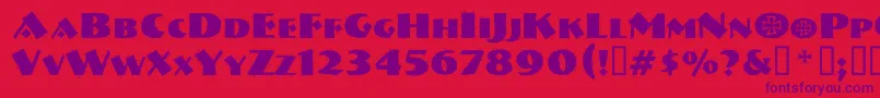 Vtnervouzreichrank Font – Purple Fonts on Red Background