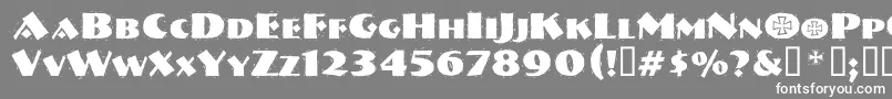 フォントVtnervouzreichrank – 灰色の背景に白い文字