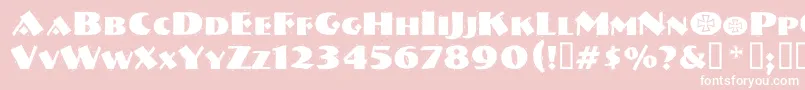 Vtnervouzreichrank Font – White Fonts on Pink Background